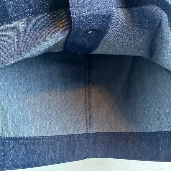 Brooks Brothers Button Denim Chambray Skirts Size 6 Casual Preppy Pinup Classy - Picture 9 of 12